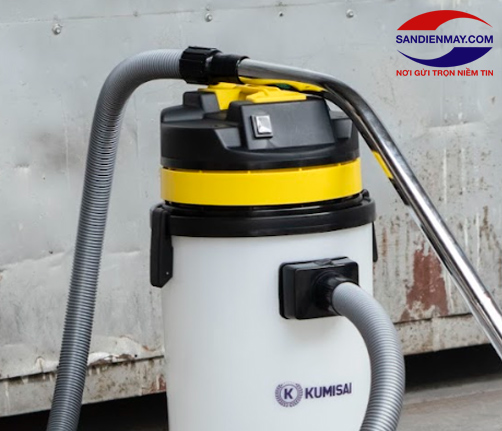 Máy hút bụi nhà xưởng Kumisai KMS 30S thùng nhựa - màu vàng